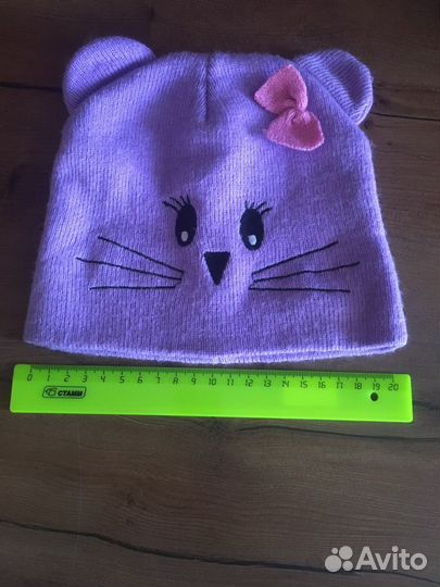 Комплект шапка и шарф для девочки весна-осень