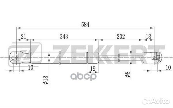 Пружина газовая капота прав. MB C-Class (203) 0