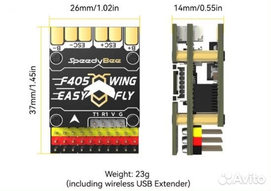 Jhemcu F405 wing mini Fixed Wing Flight Controller