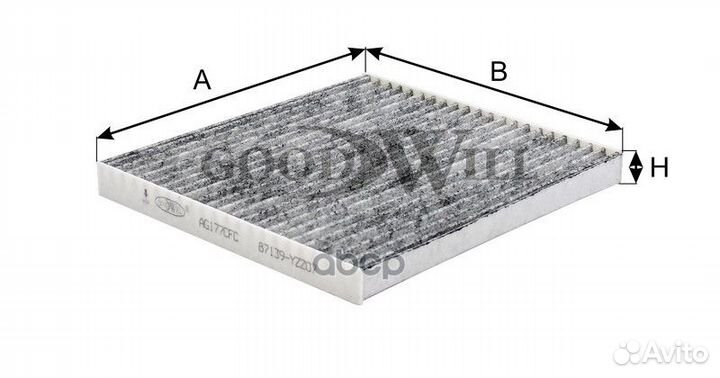 Фильтр салона угольный AG177CFC AG177CFC Goodwill