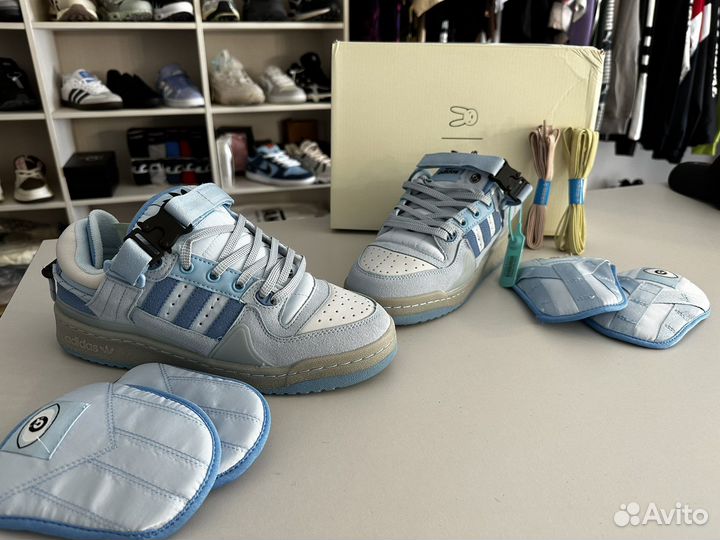 Кроссовки Bad Bunny x Adidas Forum Blue tint