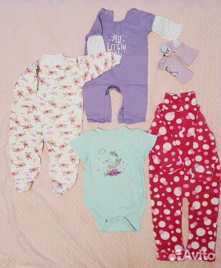 Боди слипы 3-6 мес, Держатель, пустышки, грызунки