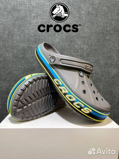 Серые сабо Crocs Bayaband Clog 2024 (унисекс)