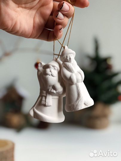 Дед Мороз и Снегурочка фарфор для росписи