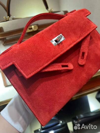 Сумка Hermes Kelly Pochette замша