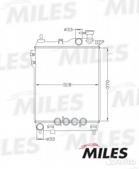 Радиатор (паяный) hyundai getz 1.1-1.6 02) (NI
