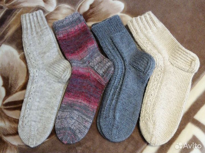 Носки вязаные, шерстяные