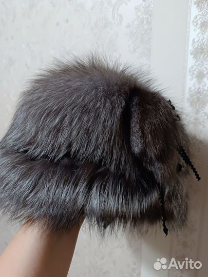 Шапка из чернобурки женская