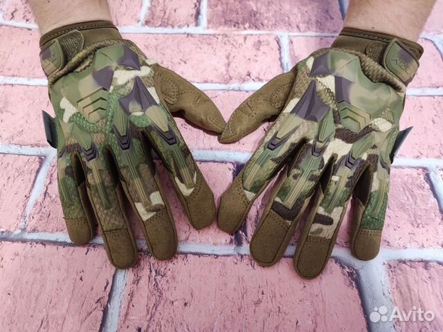 Тактические перчатки Мультикам,камуфляж