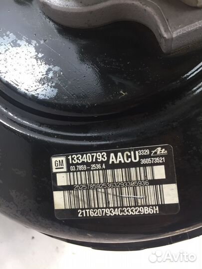 Chevrolet cruze Вакуумный усилитель тормозов