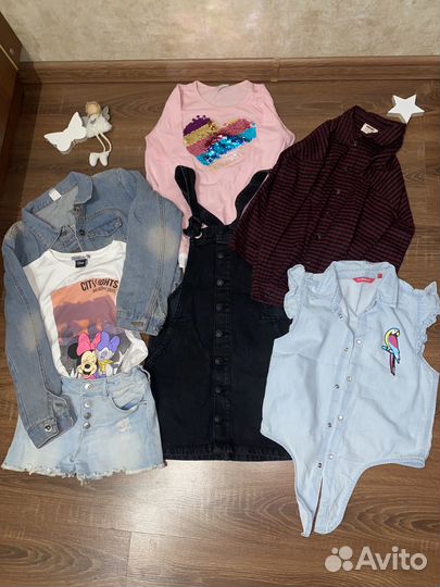 Детская одежда для девочек 134 140 пакетом