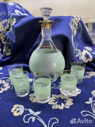 Штофы и графины СССР с рюмками
