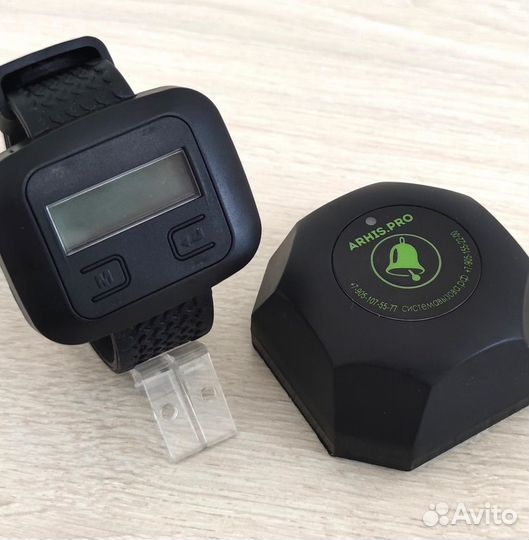 Кнопка вызова официанта Бургер и часы пейджер