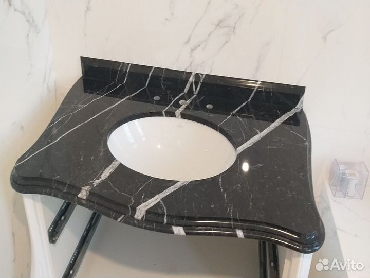 Столешница угловая, под заказ, из камня