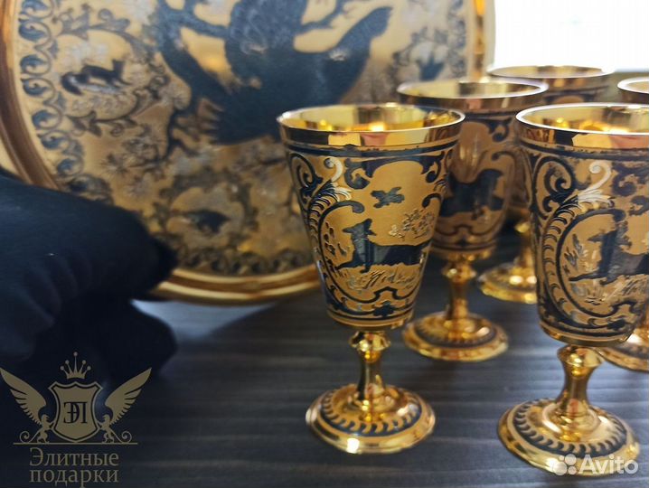 Подарочный набор винный с росписью