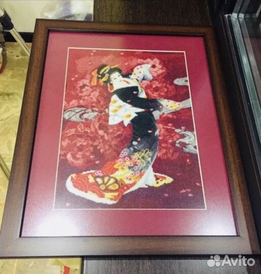 Картина, вышитая крестом «Танец огня»