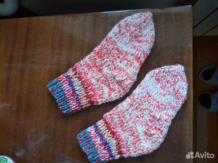 Носки ручной вязки шерстяные