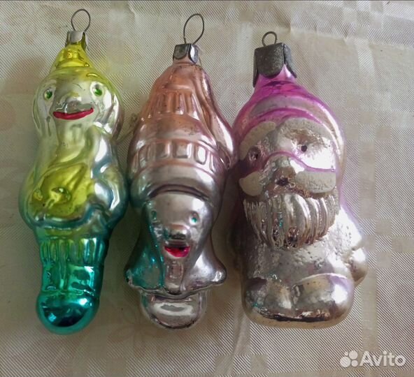 Елочные игрушки СССР. Белоснежка и семь гномов
