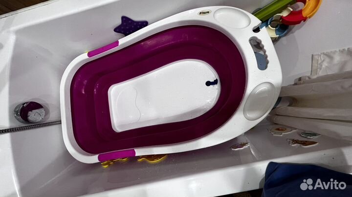 Ванночка детская складная Pituso 85 см розовая