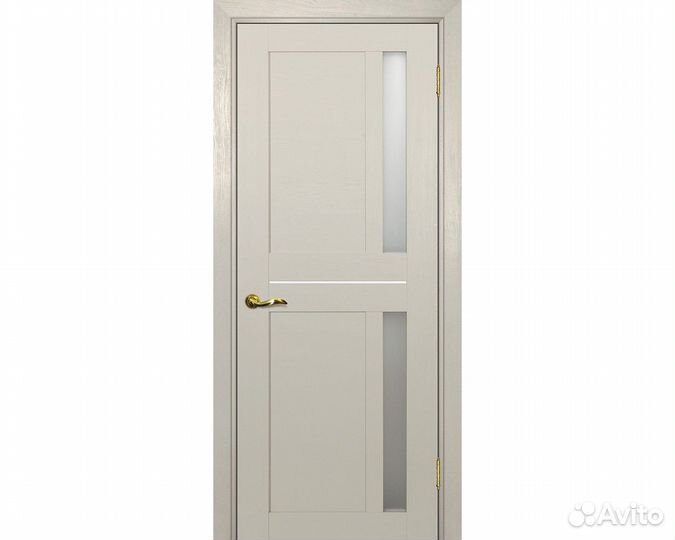 Межкомнатная дверь PSU-19 Бланжевое дерево со стеклом