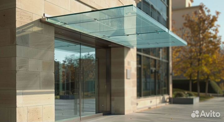 Стеклянные козырек от производителя