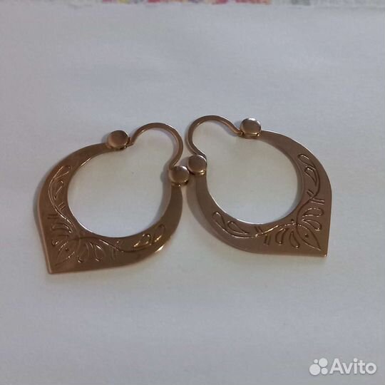 Золотые серьги 583 пробы СССР сударушки