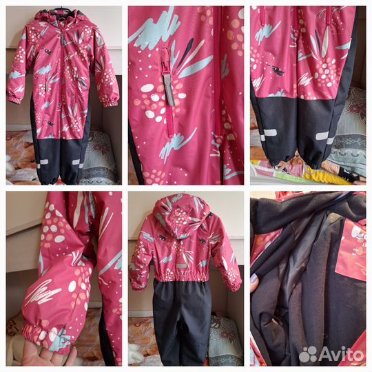 Демисезонный комбинезон 122 как новый для девочки