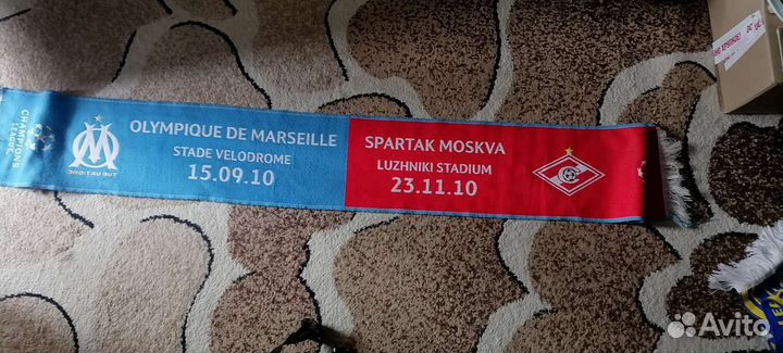 Шарф с матча фк Спартак Роза футбольная