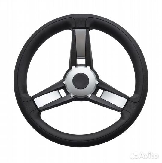 Рулевое колесо giazza хром матовый, д.350 мм