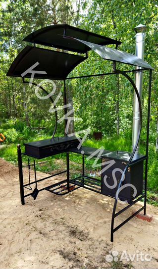 Мангал с крышей