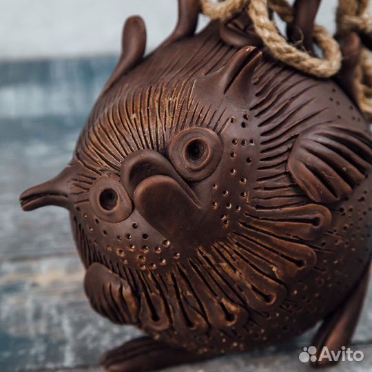 Скопинская керамика фляга Сова