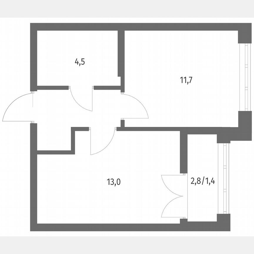 1-к. квартира, 34,6 м², 7/8 эт.