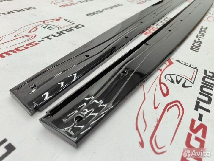 Лезвия порогов черный глянец BMW 4 F32 F33 F36