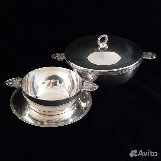 Набор антикварный посеребренный