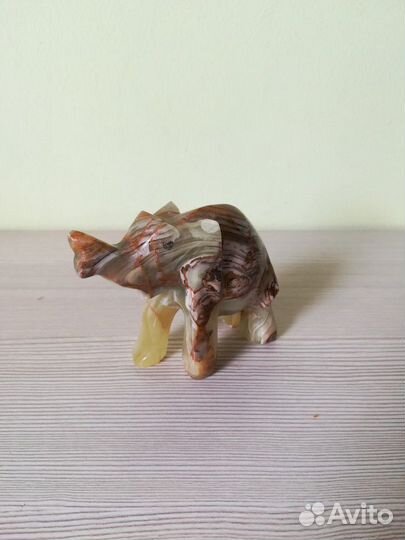 Фигурка слон из оникса/новая