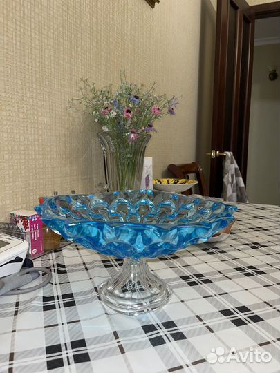 Ваза для фруктов богемия фруктовница