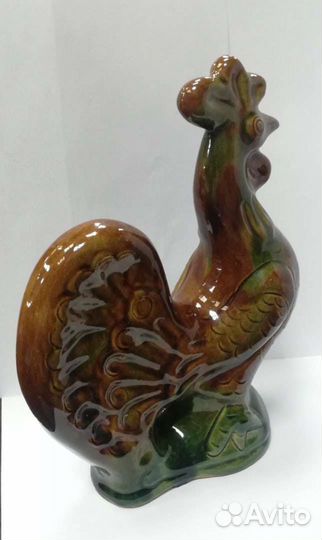 Статуэтка Петух, Петушок, обливная керамика