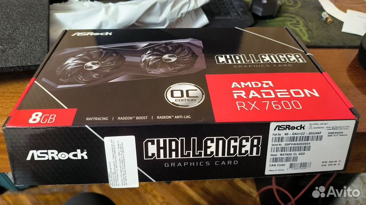 Видеокарта ASRock Radeon RX 7600 Challenger 8G OC