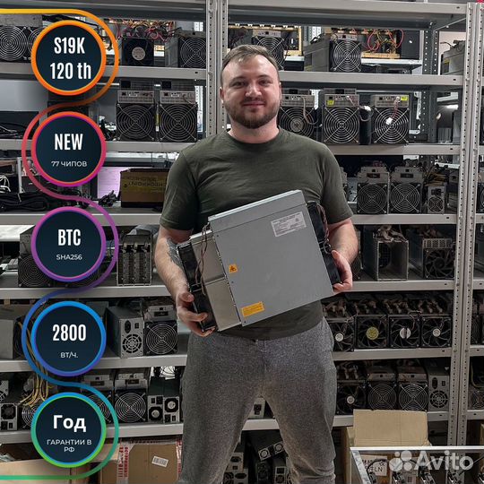 Асик Antminer S19k pro 120 th