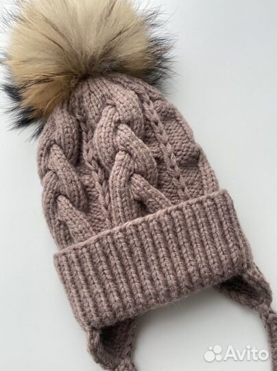 Зимняя шапка снуд манишка варежки новые