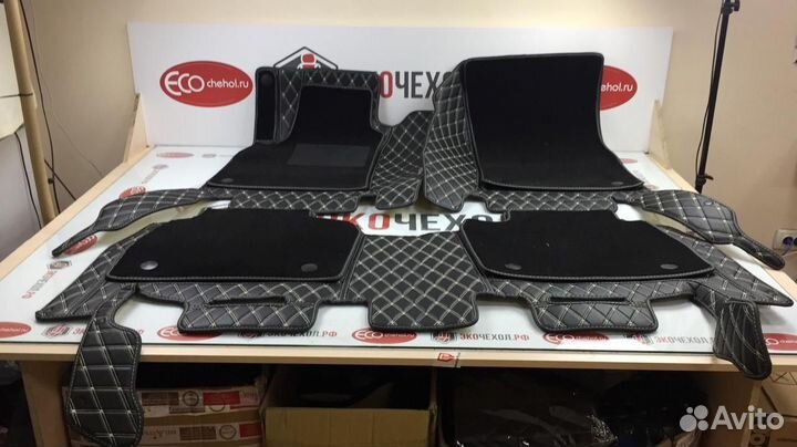 3D Коврики Mercedes Салон Багажник из Экокожи