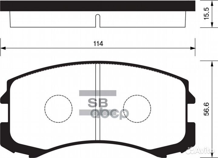 Колодки тормозные передние sangsin brake SP1255