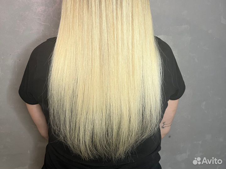 Волосы для наращивания блонд б/у