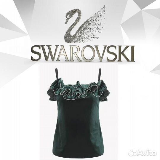 Patrizia Pepe топ с кристаллами Swarovski