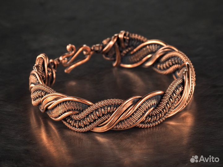 Женский медный браслет Античный стиль WireWrapArt