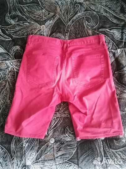 Шорты джинсовые мужские красные 44