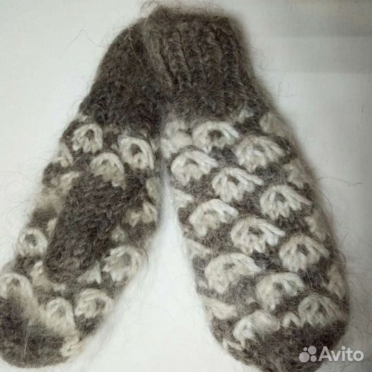 Пуховые варежки детские