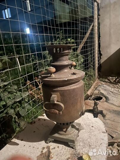 Самовар на дровах медный