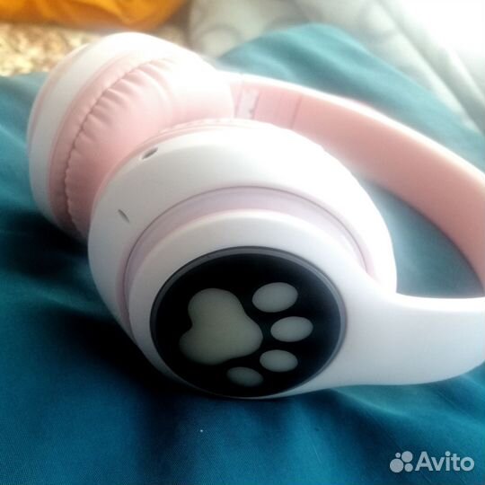 Беспроводные Наушники Кошачьи Ушки Светящиеся