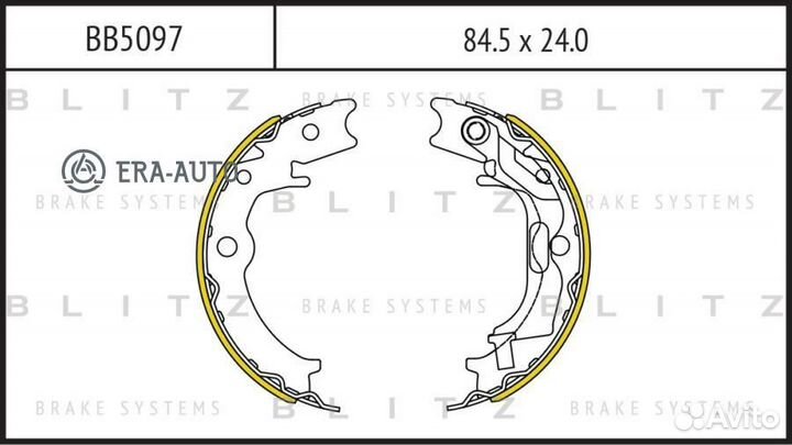 Blitz BB5097 BB5097 колодки ручного торм.\ Daewoo